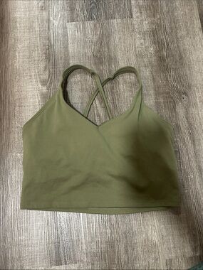 Gilly Hicks Olive Green Cross-Back Cami Bralette